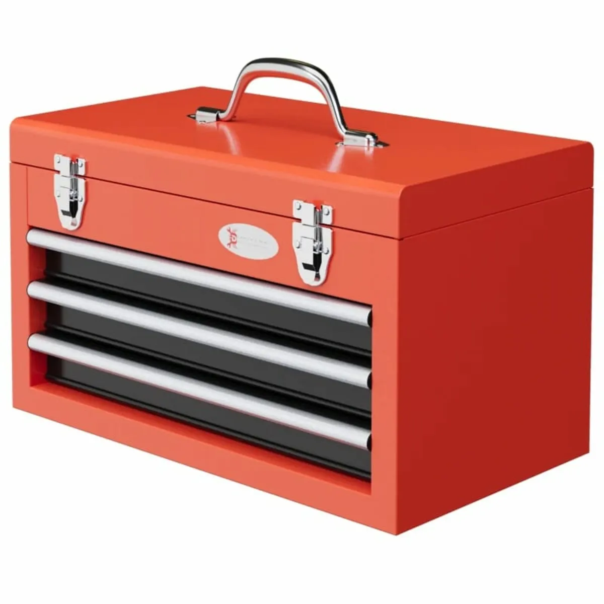 Toolbox with 3 Drawers, 1 Compartment, Sturdy Stee - Image 1