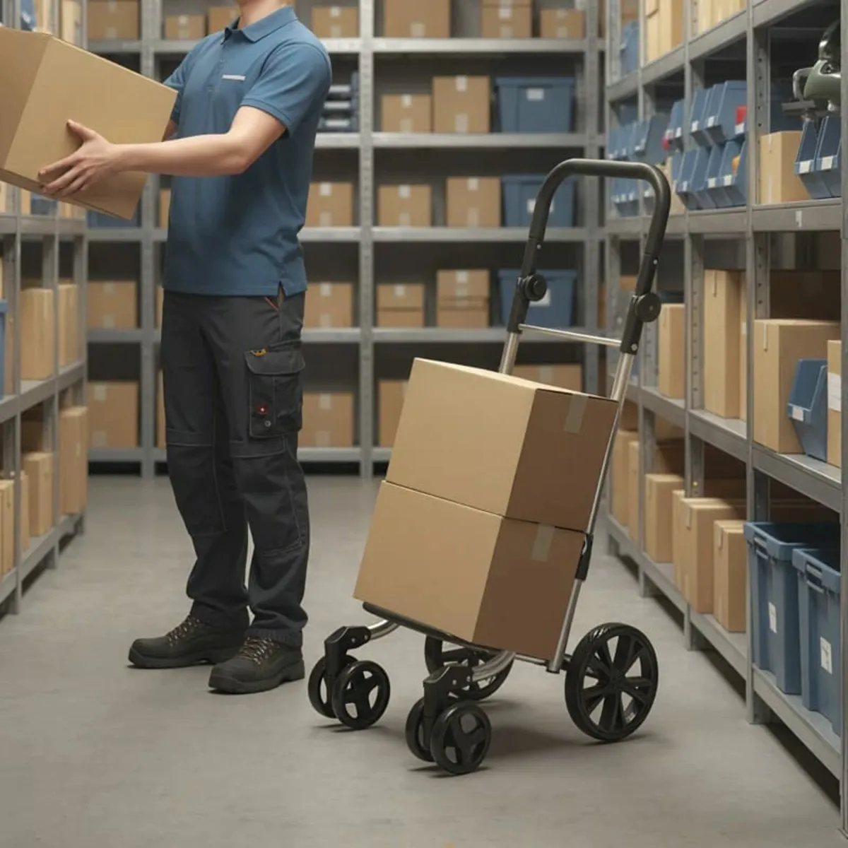 Shopping trolley, 46 L bag, foldable shopping cart - Image 4