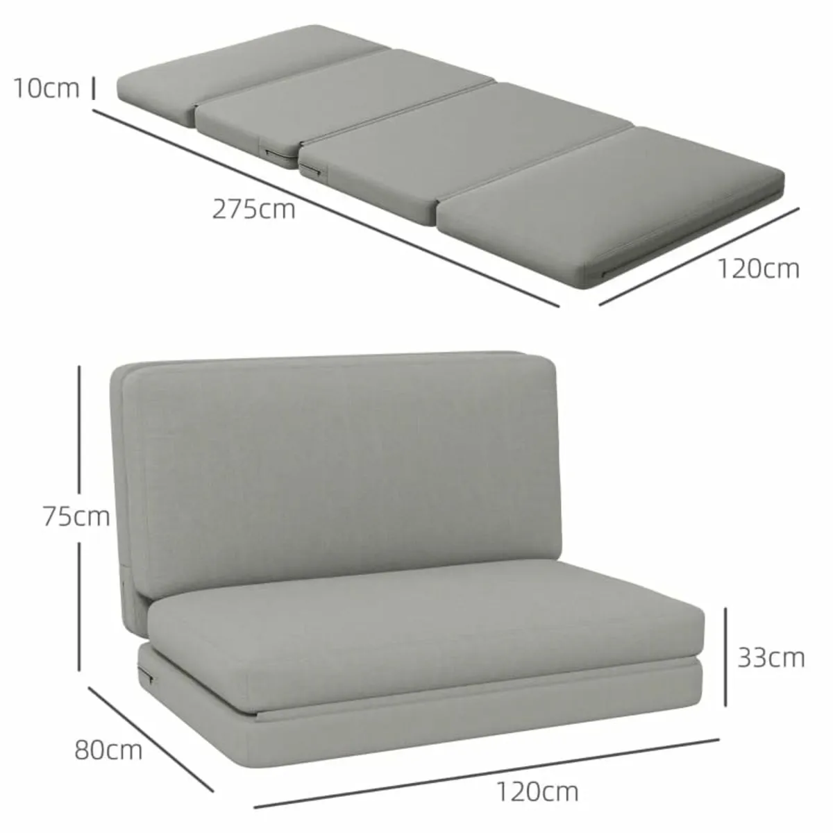 2-in-1 foldable lounge chair, guest mattress, spl - Image 3