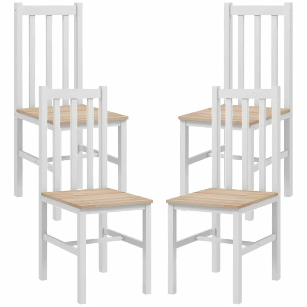 4-Piece Set Kitchen Chairs Dining Chairs, Solid Wo - Image 1