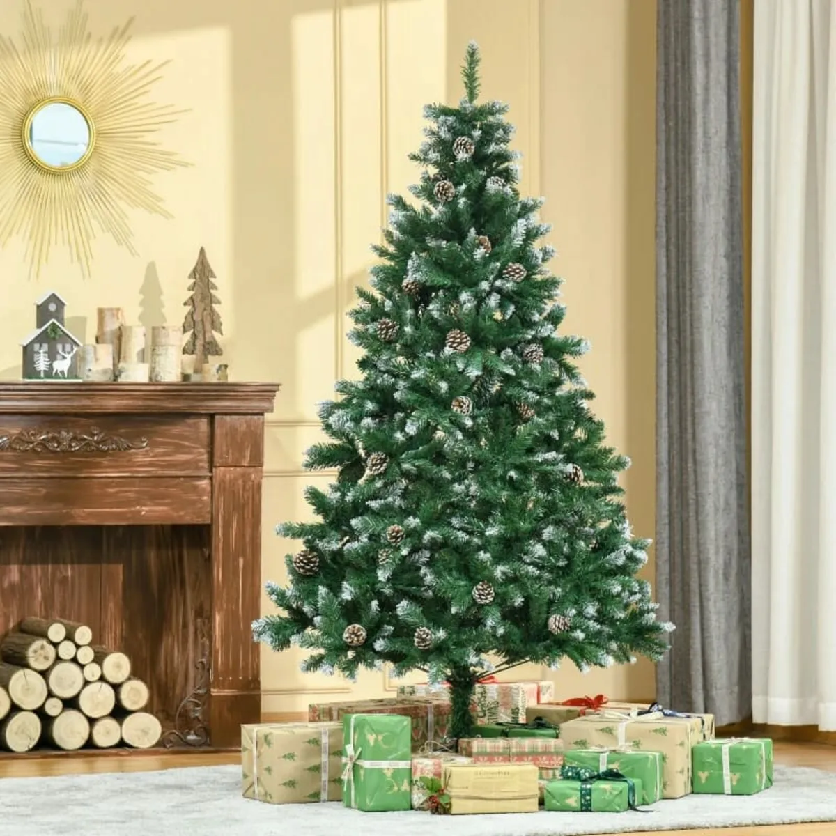 6 ft Realistic Artificial Pine Christmas Tree — Sn - Image 1