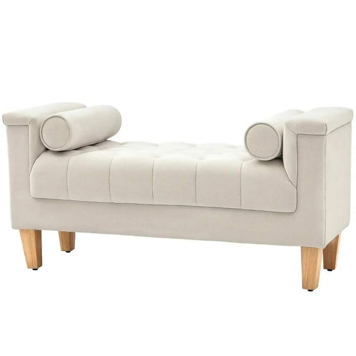 Upholstered bench, vintage design, 2 cushions, che - Image 4