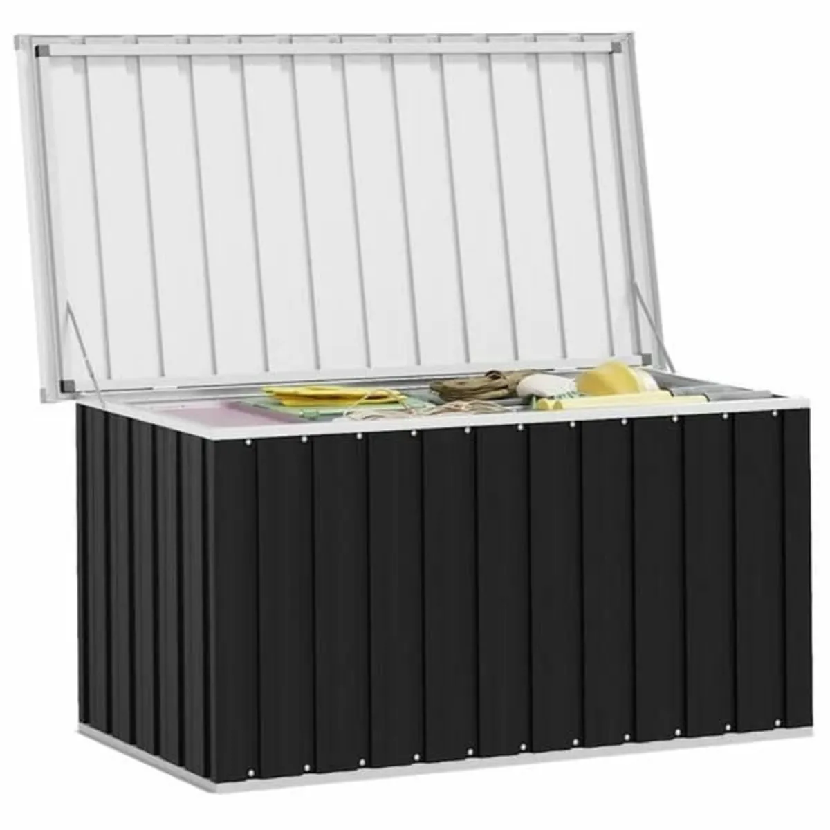 Garden Storage Box Anthracite 129x67x65 cm - Image 3