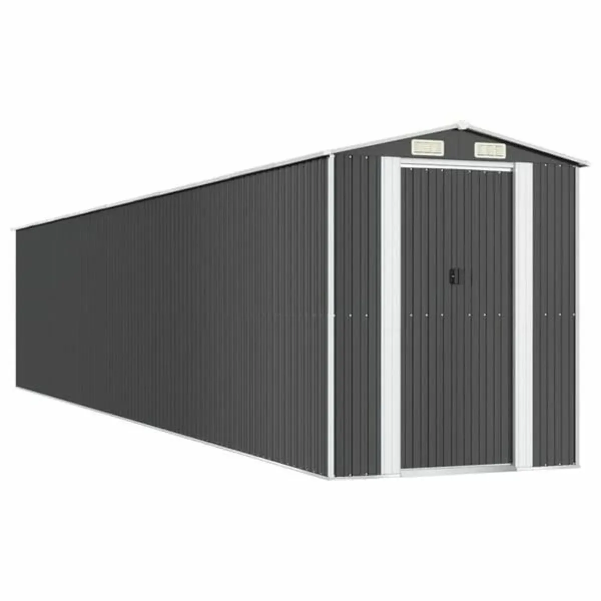 Garden Shed Anthracite 192x1021x223 cm Galvanised - Image 2