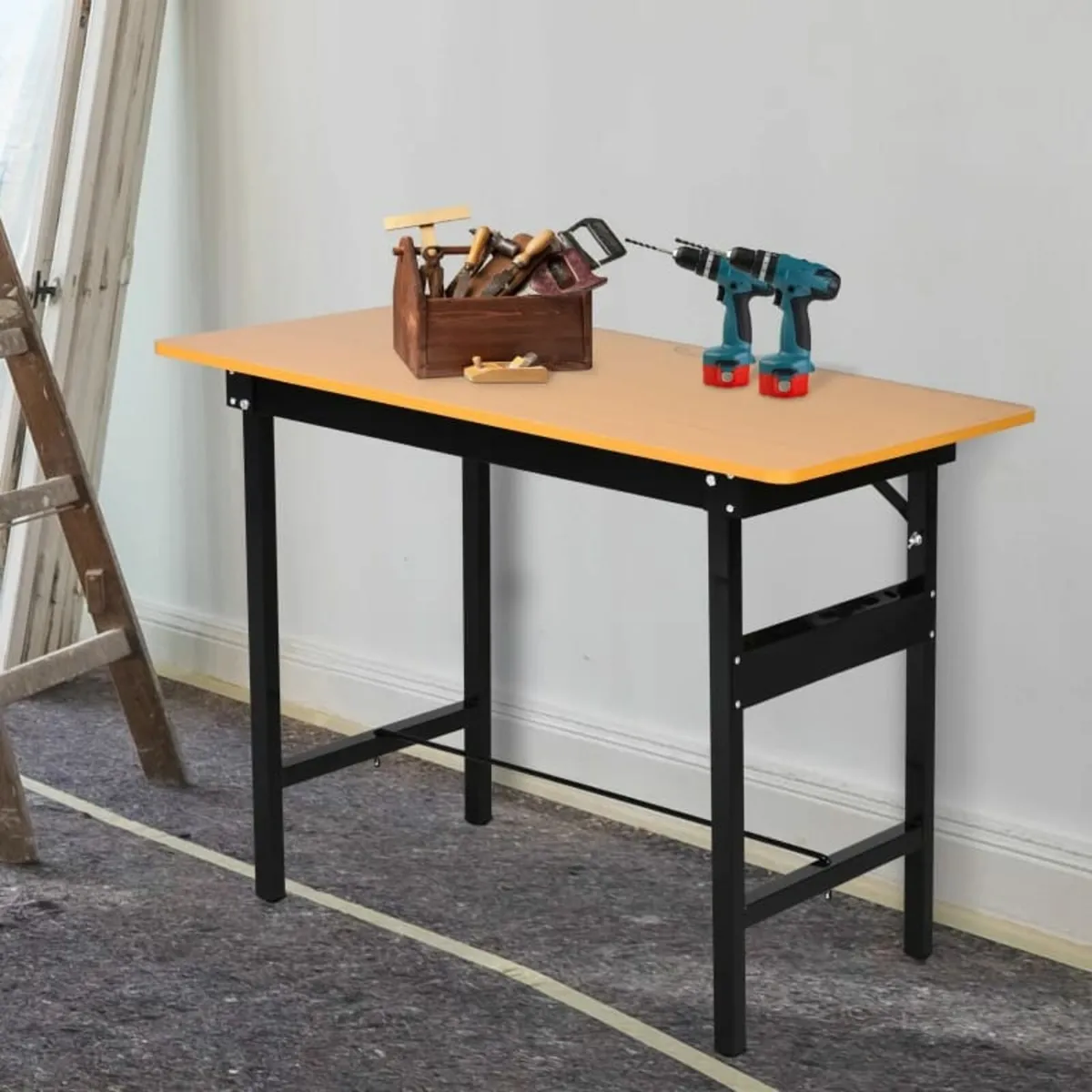100 cm Foldable Garage Work Bench, Craft Table MDF - Image 3