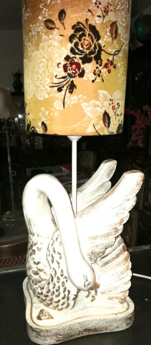 Unique large wooden Swan lamp - Image 2
