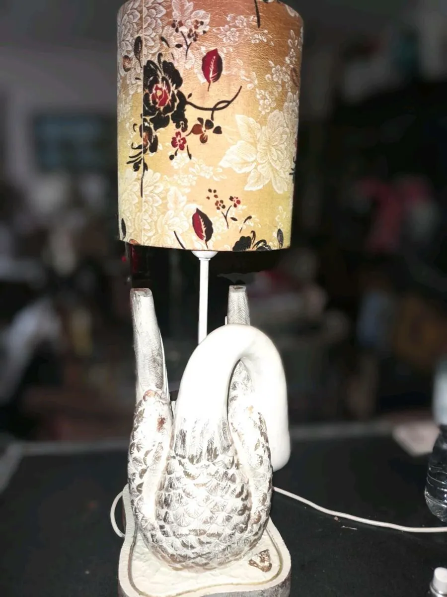 Unique large wooden Swan lamp - Image 3