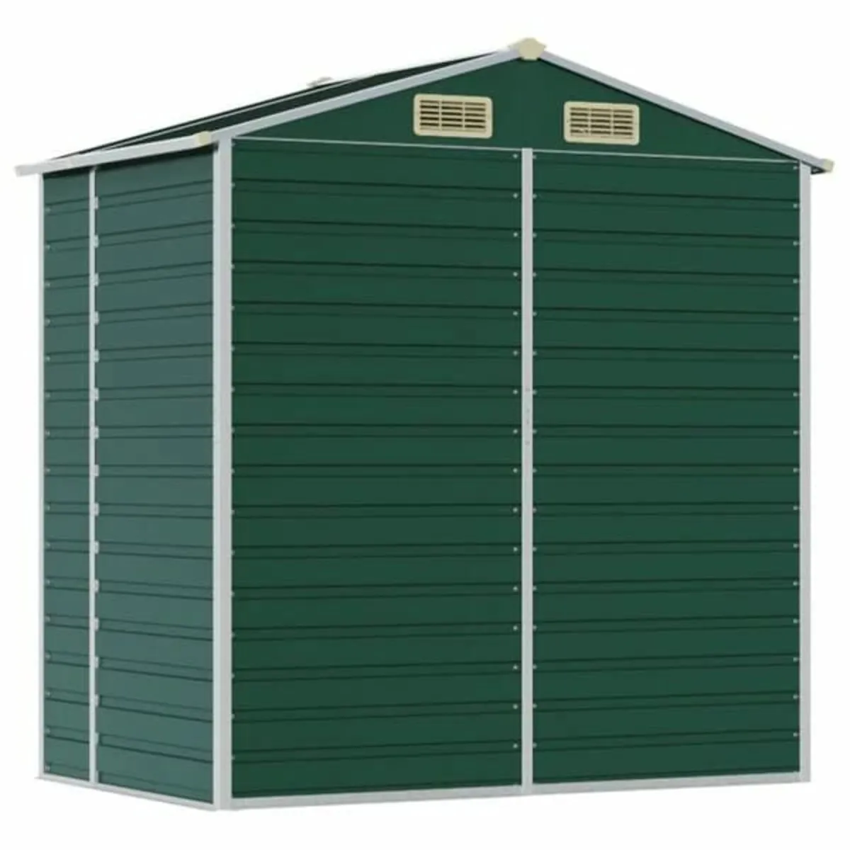 Garden Shed Green 191x130x198 cm Galvanised Steel - Image 3
