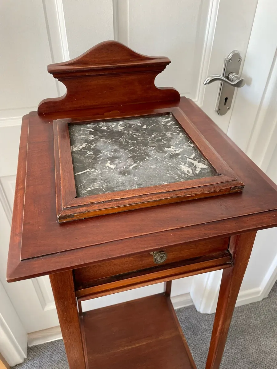 Antique tall plant stand - Image 2