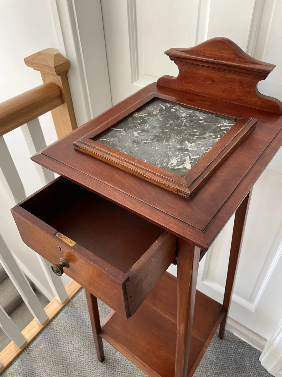 Antique tall plant stand - Image 4