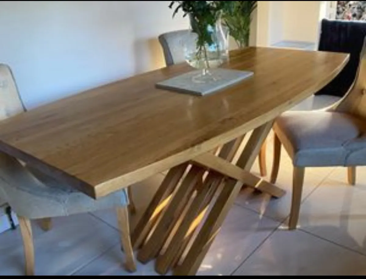 Solid Oak Kitchen Table - Image 2