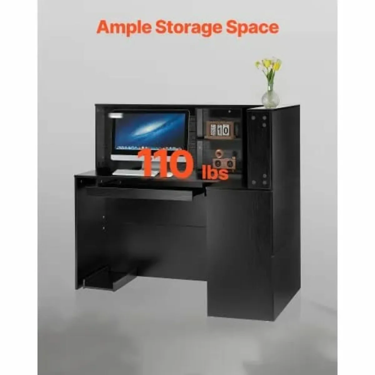 Reception Desk, 55.12 x 31.50 x 47.24 in L-Shaped - Image 2