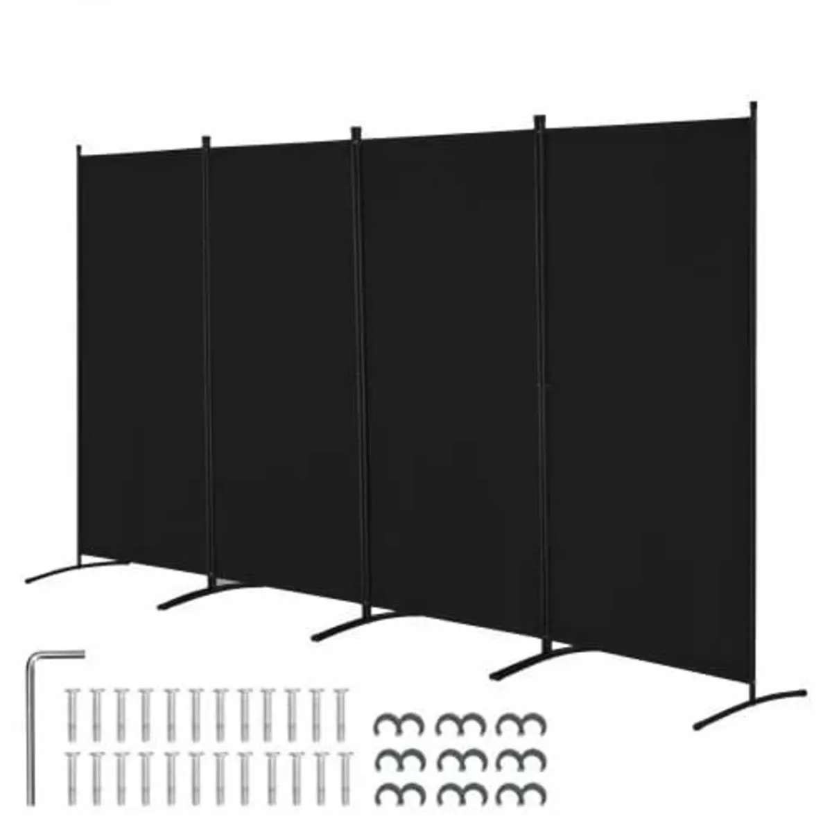 4 Panels Room Divider, Folding Privacy Screen and - Image 1