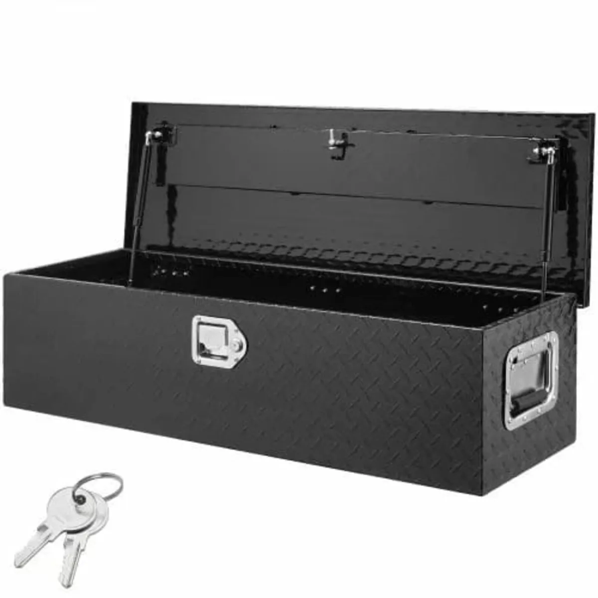 Heavy Duty Aluminum Truck Bed Tool Box, Diamond Pl - Image 1