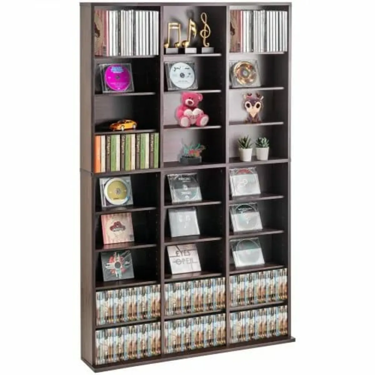Media Storage Cabinet, 9-layer DVD Shelf Holds up - Image 1
