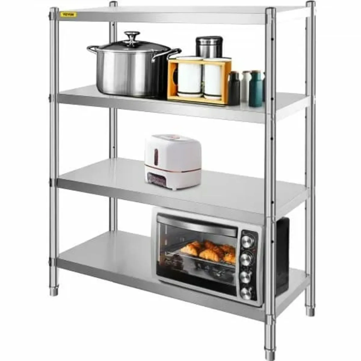 Stainless Steel Shelving, 118.9 x 47 cm 4 Tier Adj - Image 1
