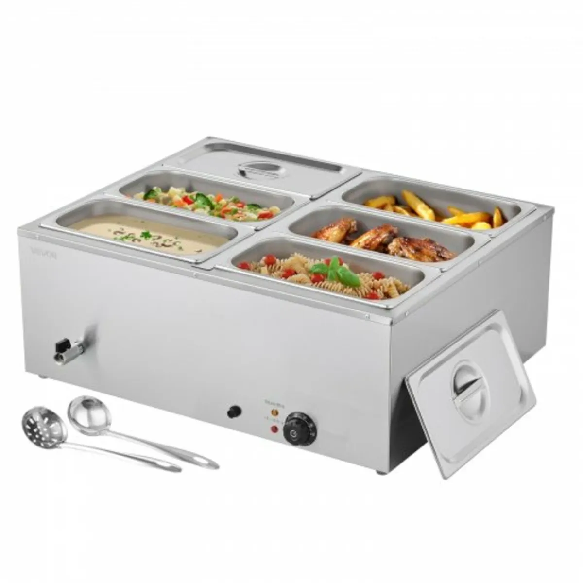 Commercial Food Warmer, 1500W Electric Stainless S - Image 1