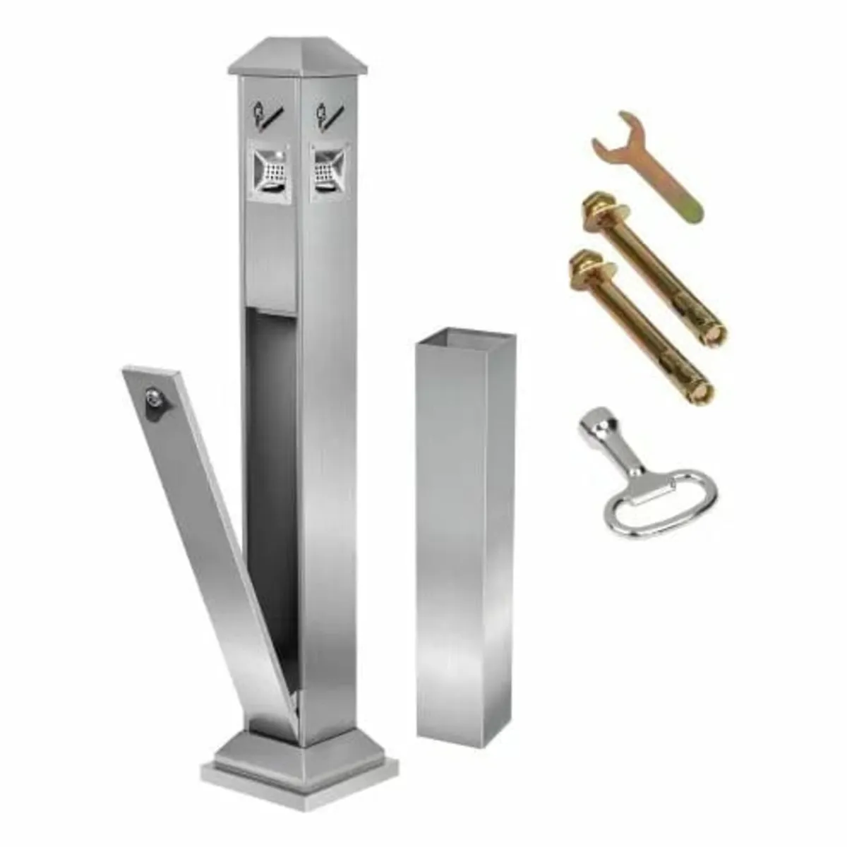 Cigarette Butt Receptacle, Square Cigarette Butt C - Image 1