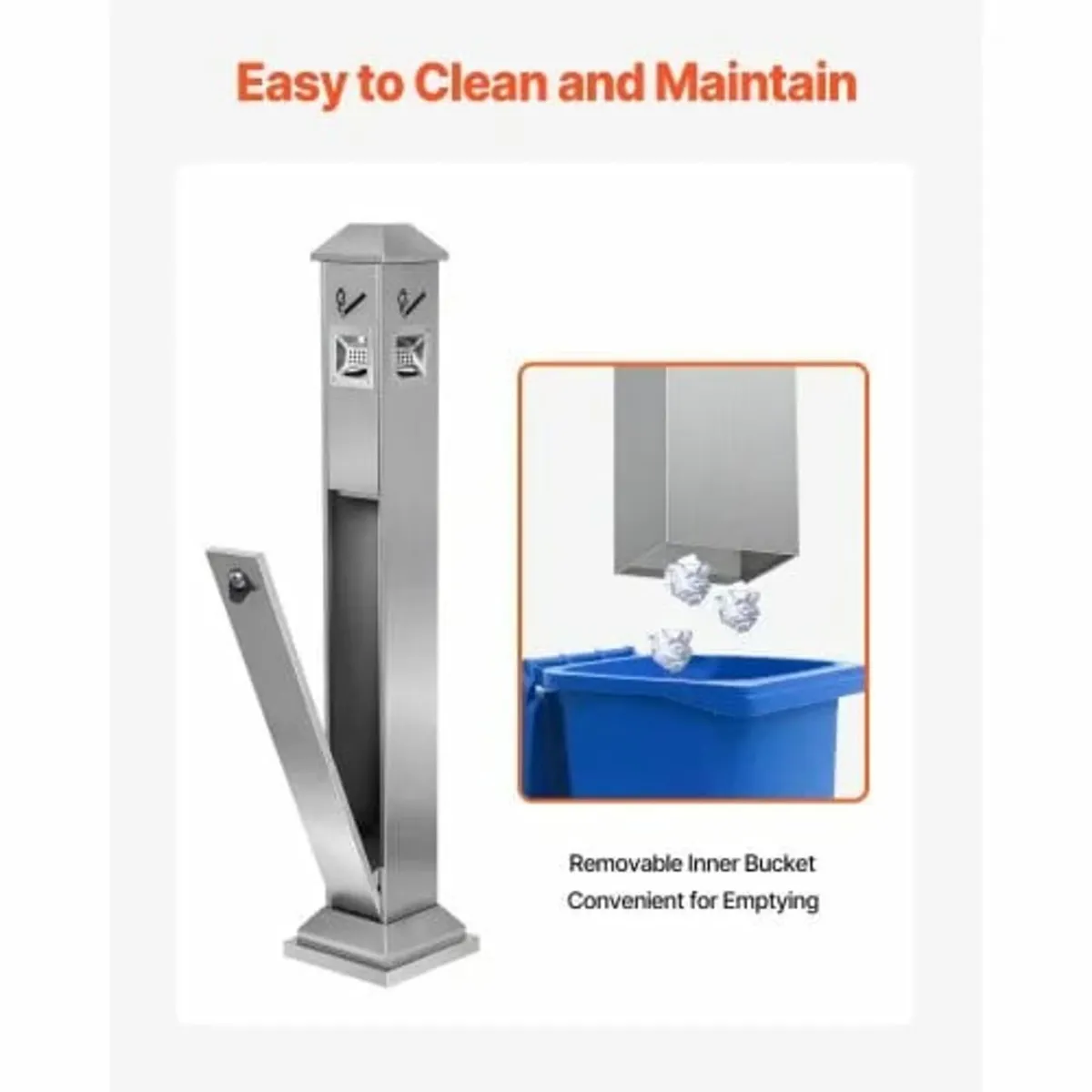 Cigarette Butt Receptacle, Square Cigarette Butt C - Image 2