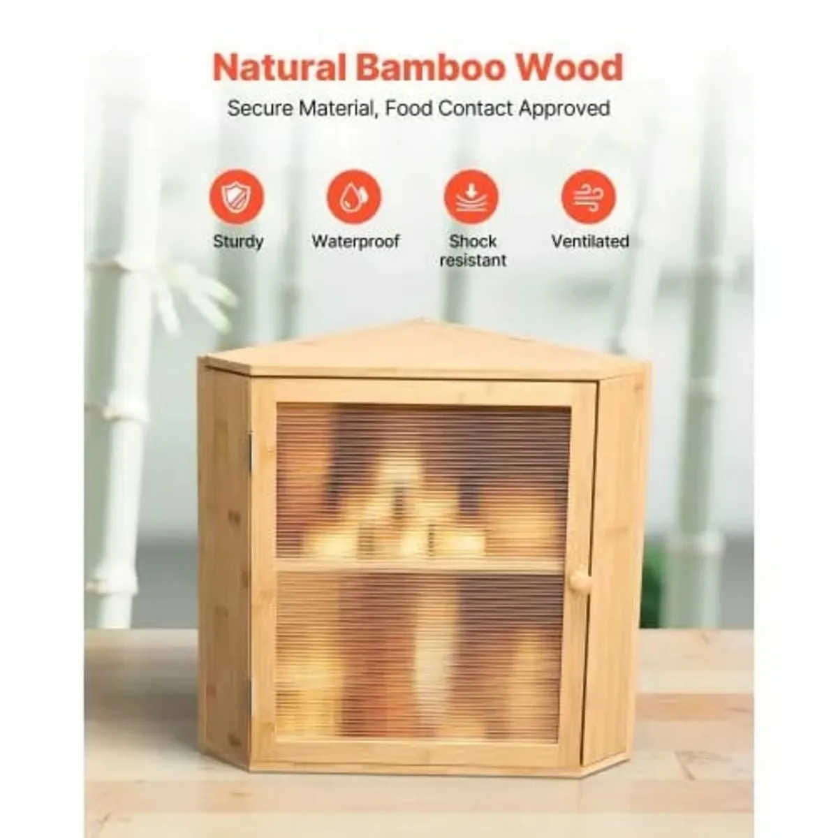 Corner Bread Box for Kitchen Counter, Double Layer - Image 4