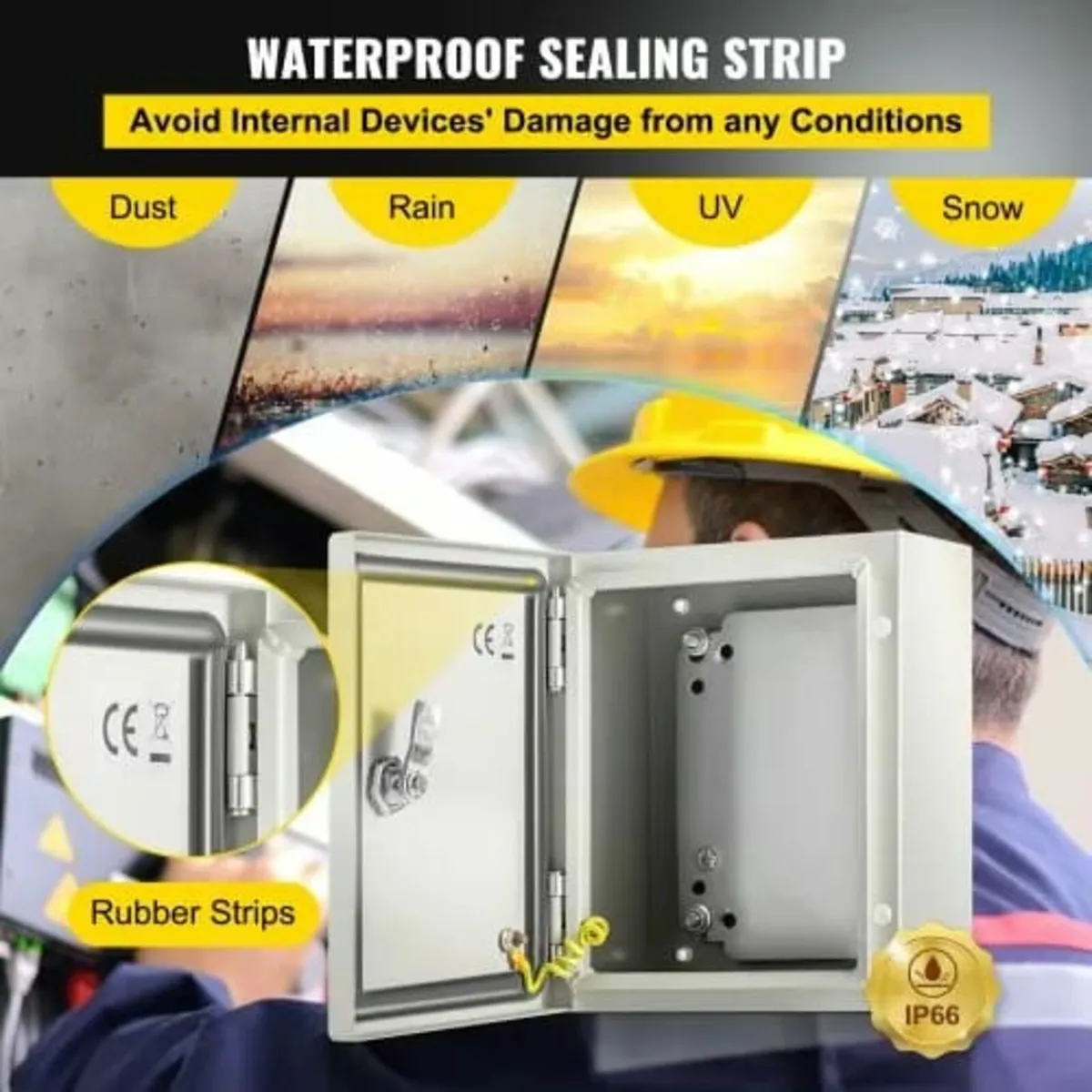 NEMA Steel Enclosure, 25x20x15 cm NEMA 4X Steel El - Image 2