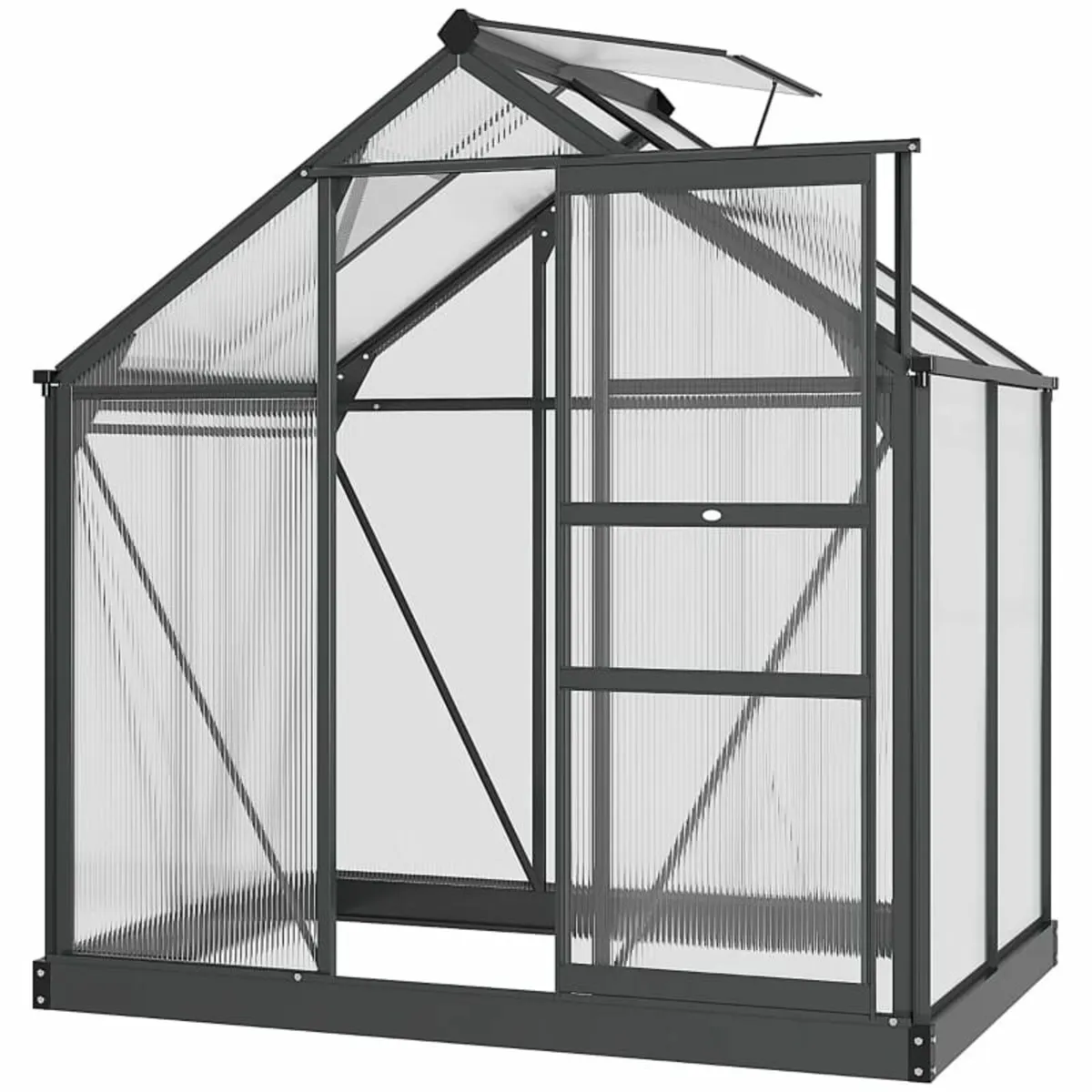 6 x 4ft Polycarbonate Greenhouse - Large Walk-In G - Image 2