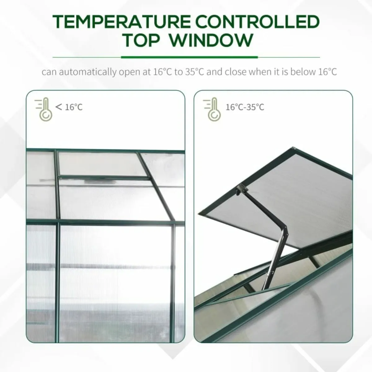 Garden Walk-in Polycarbonate Greenhouse with Raise - Image 4
