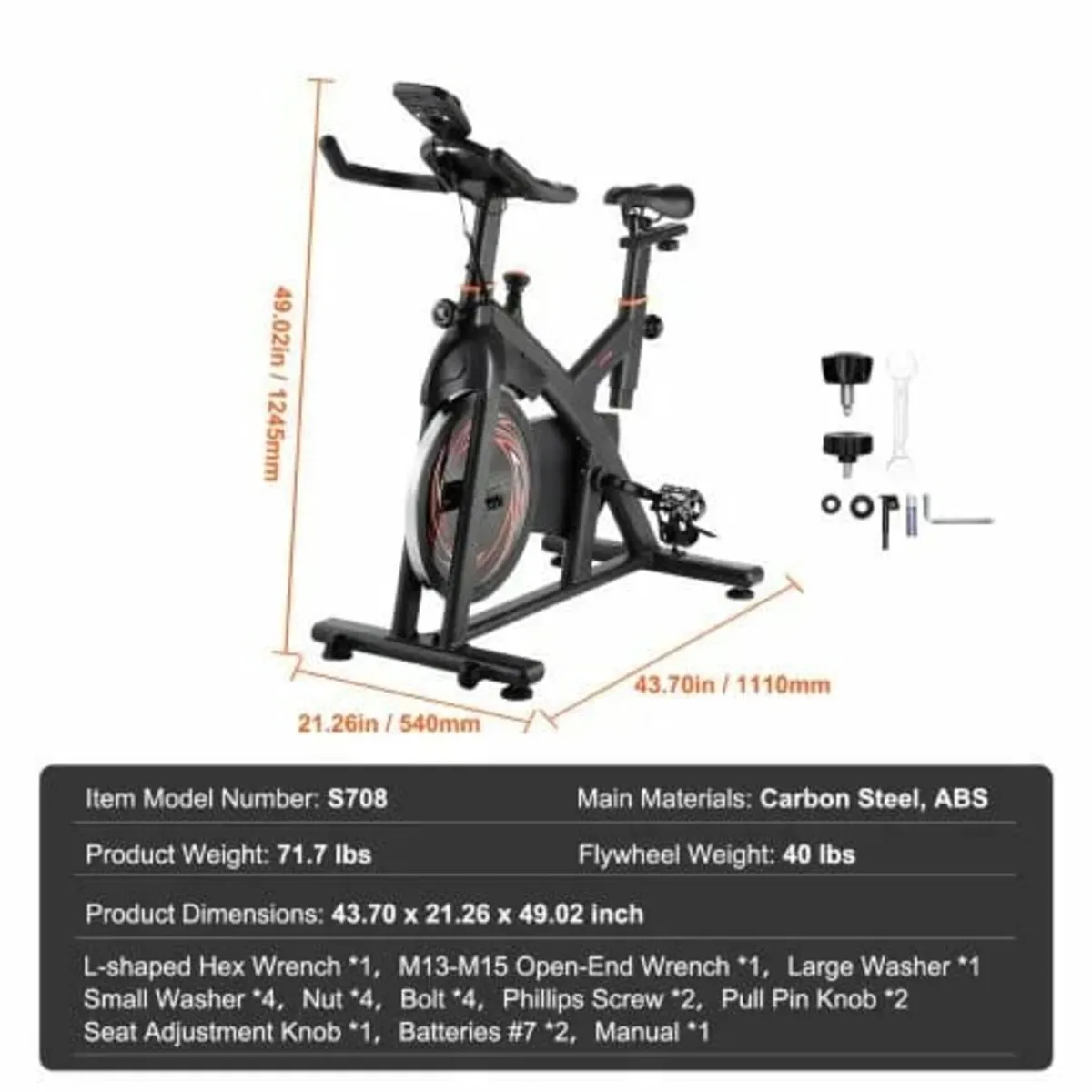Exercise Bike, Adjustable Magnetic Resistance Stat - Image 2
