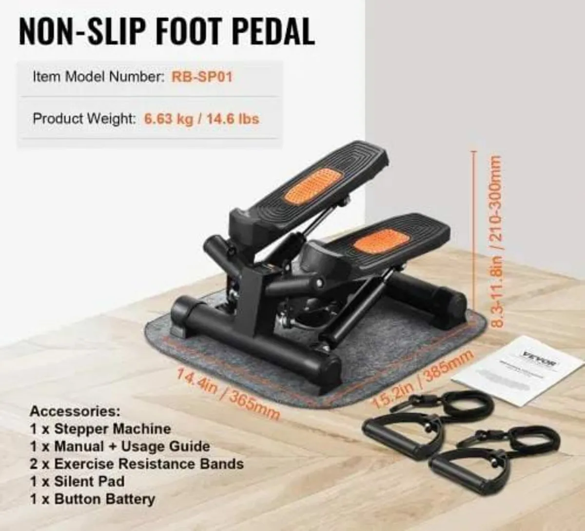 Mini Stepper for Exercise at Home, Hydraulic Fitne - Image 4