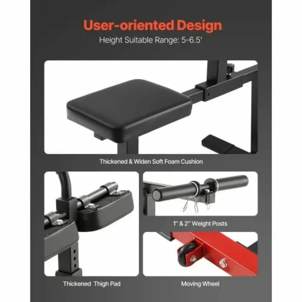 Seated Calf Machine, 440 LBS Capacity Calf Raise M - Image 4