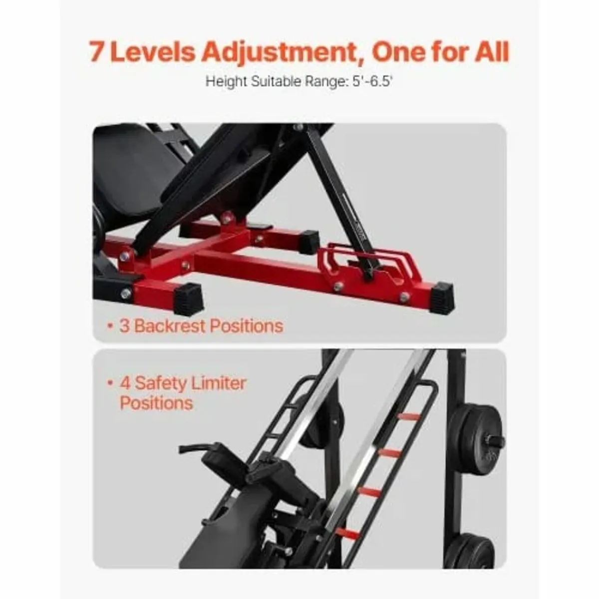 Leg Press Hack Squat Machine, Adjustable Leg Press - Image 4