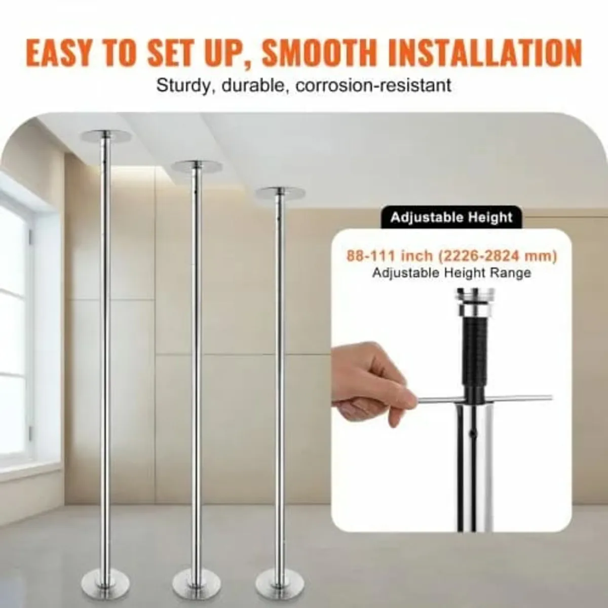 Dancing Pole Kit, Portable Removable Pole, 45mm He - Image 2