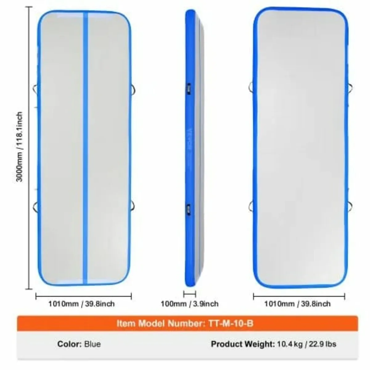 3.1 m Air Track Inflatable Training Tumbling Gymna - Image 3