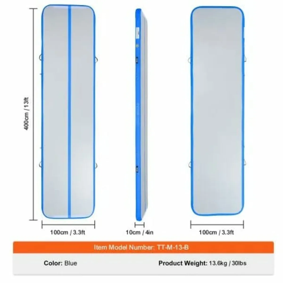 4M Gymnastics Air Mat, 4 inch Thickness Inflatable - Image 4