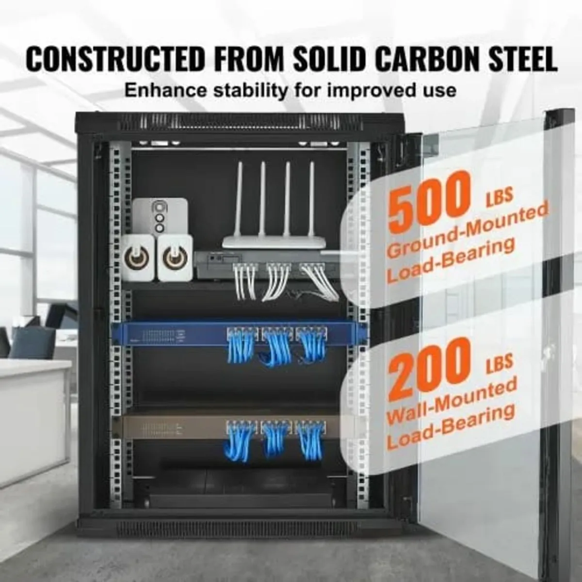 15U Wall Mount Network Server Rack Cabinet Enclosu - Image 4