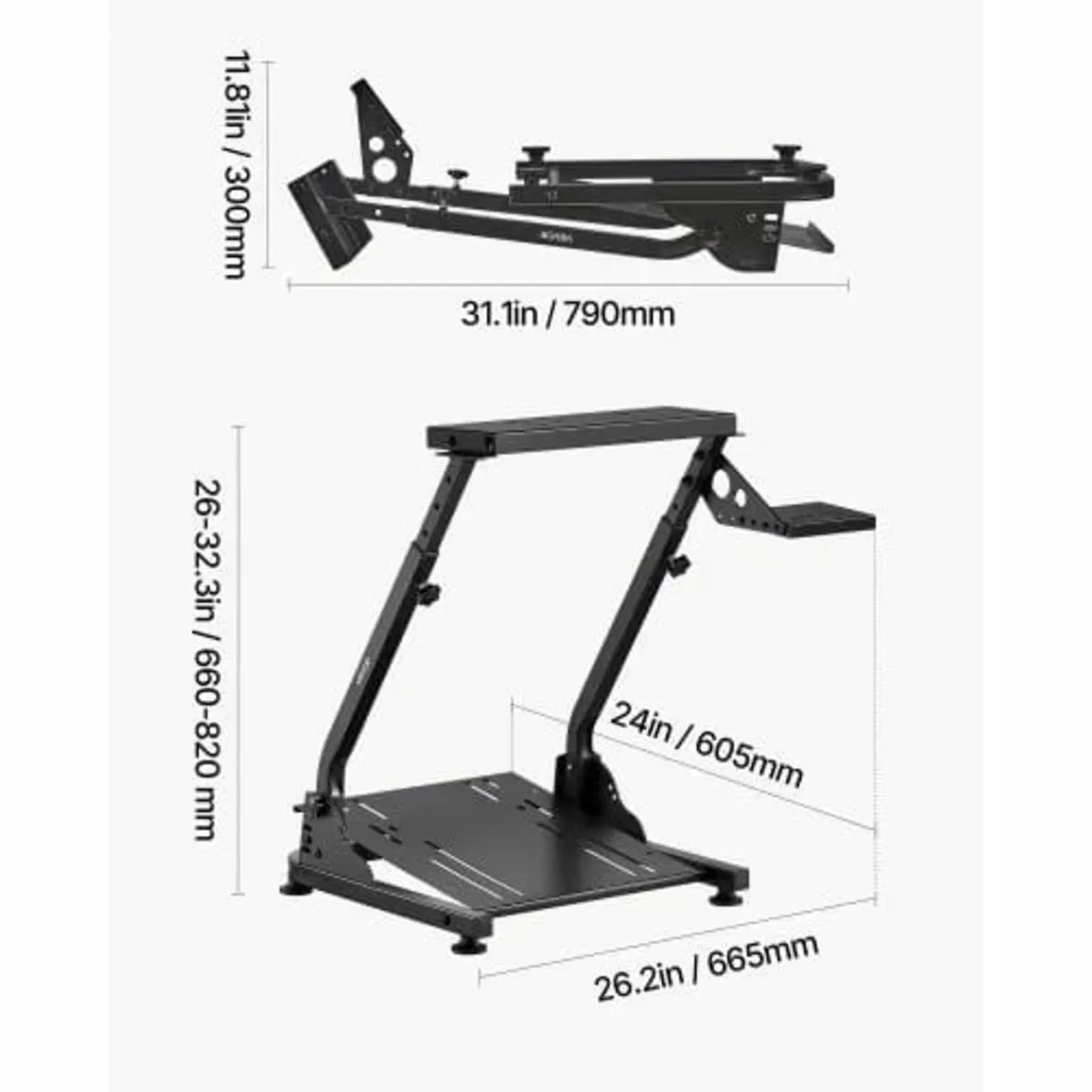 Racing Wheel Stand, Adjustable & Foldable Simulato - Image 3