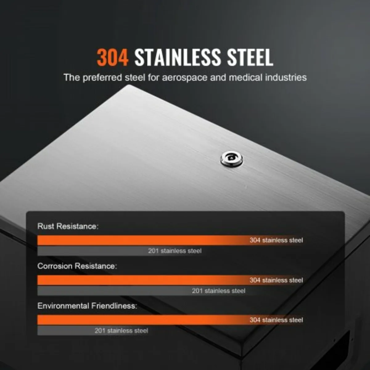 Steel Electrical Box, 50.8 x 40.6 x 20.3 cm, 304 S - Image 4