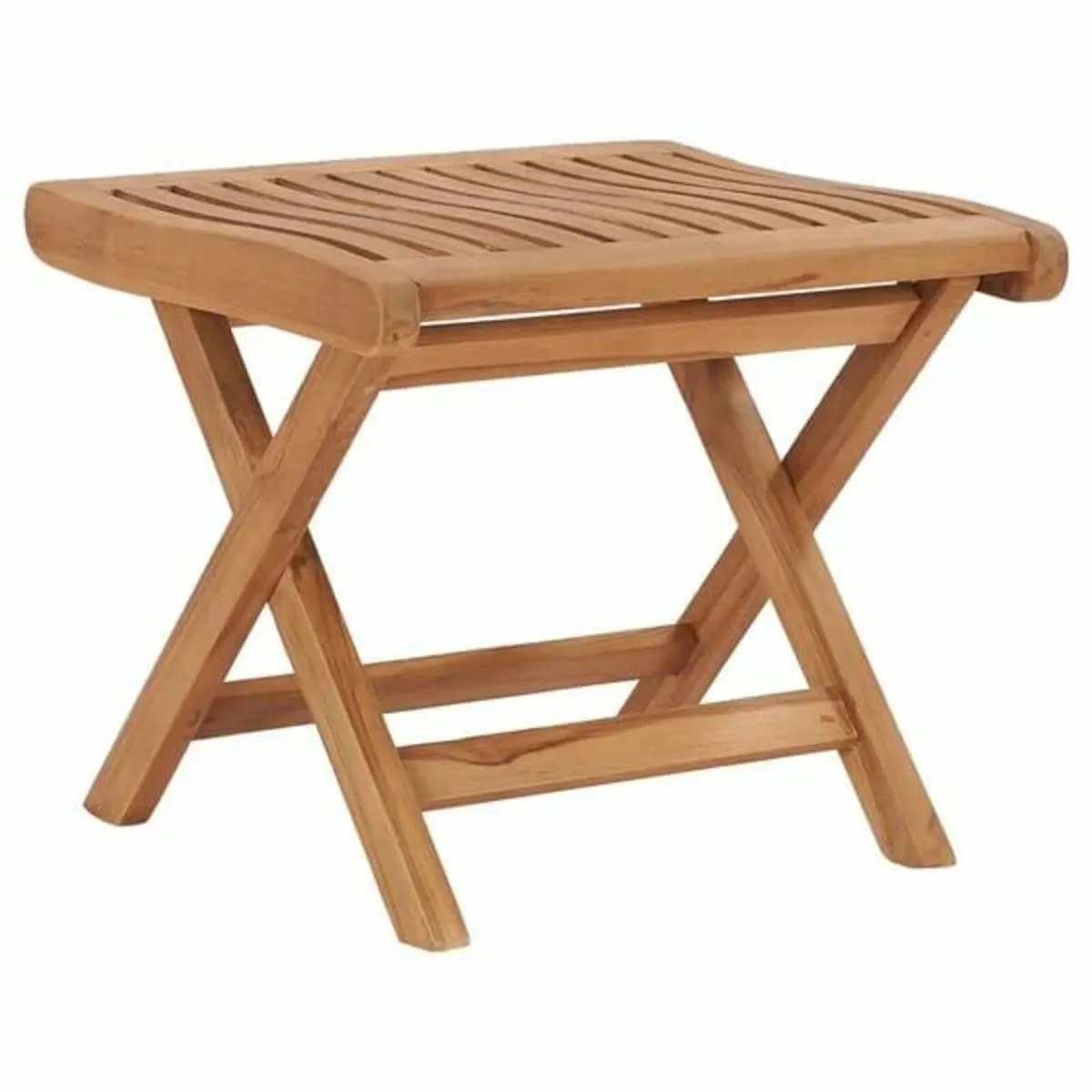 Folding Footrest 46.5x49x41.5 cm Solid Teak Wood - Image 1