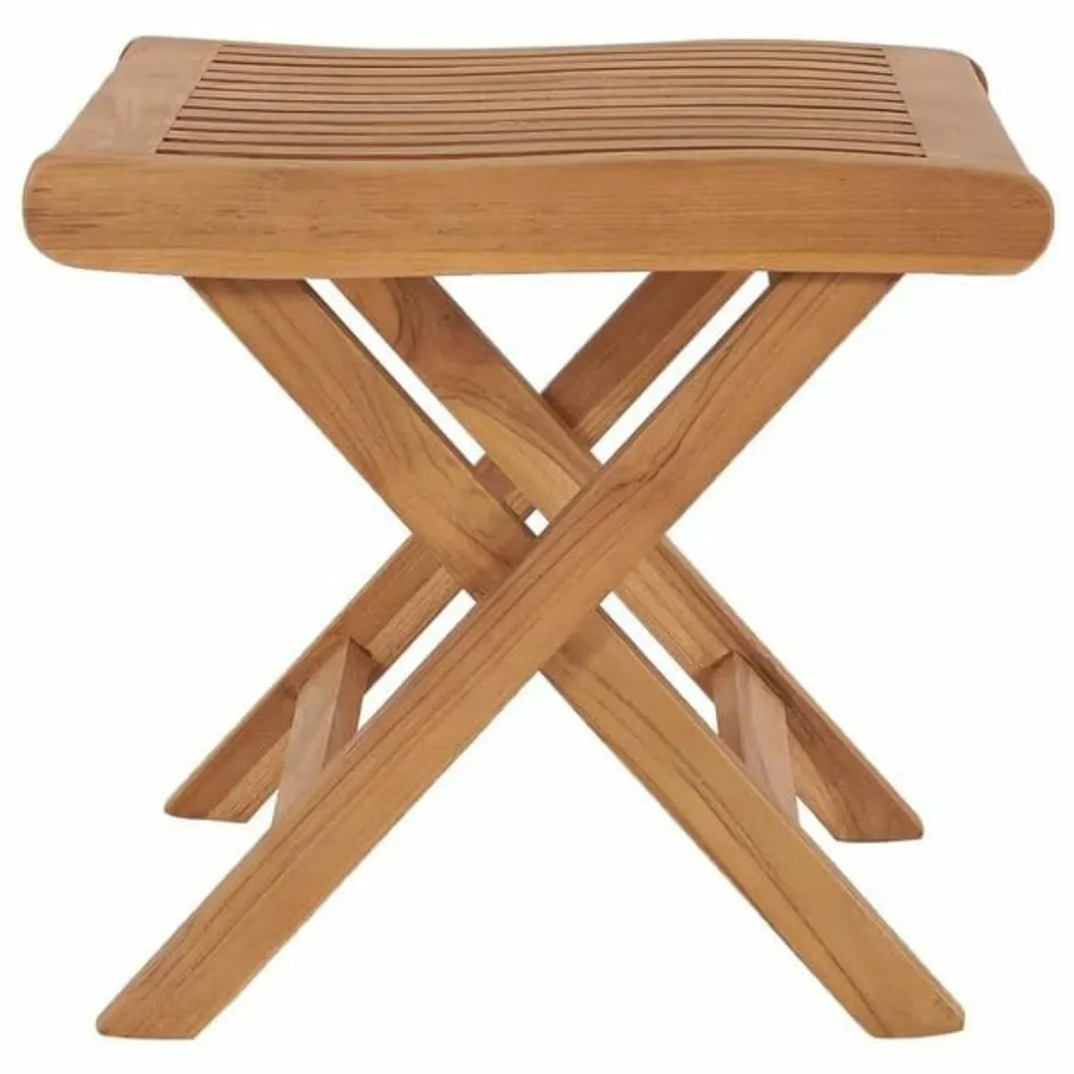 Folding Footrest 46.5x49x41.5 cm Solid Teak Wood - Image 4