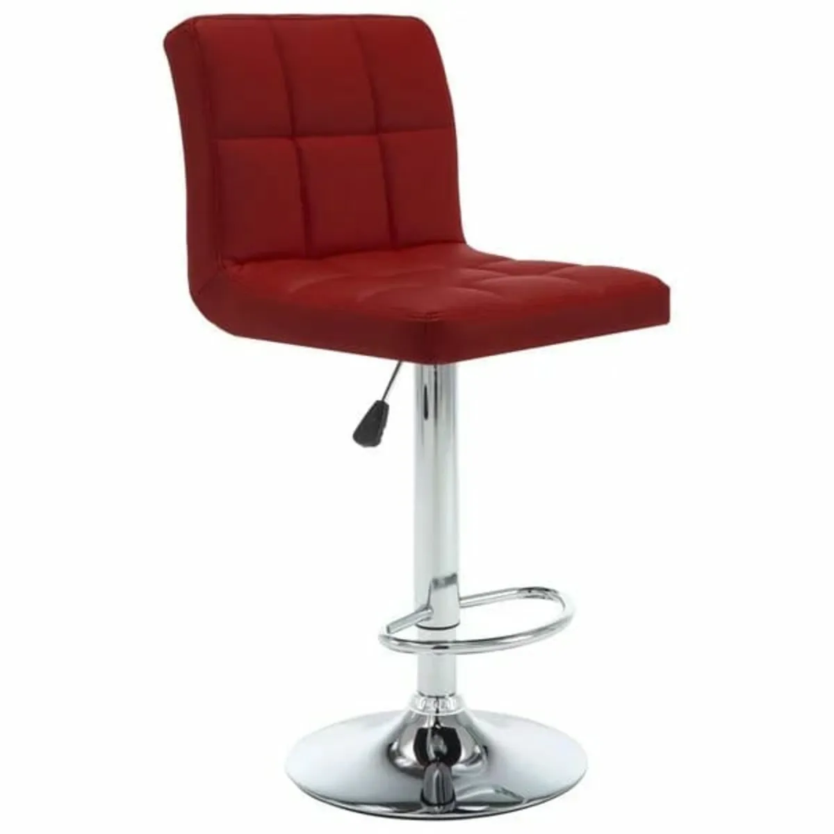 Bar Stools 2 pcs Wine Red Faux Leather - Image 2