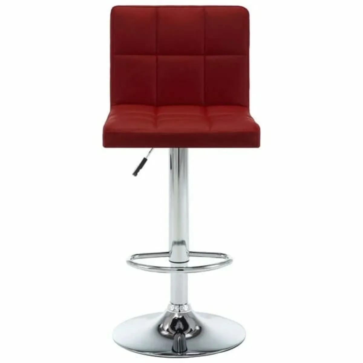 Bar Stools 2 pcs Wine Red Faux Leather - Image 4