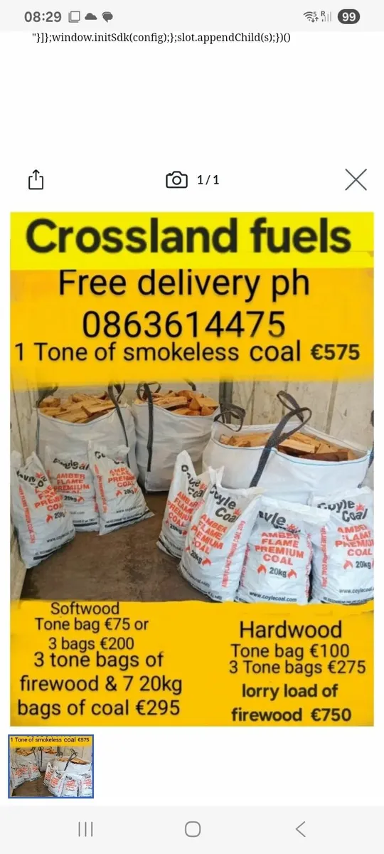 Firewood & coal free delivery  nationwide - Image 1