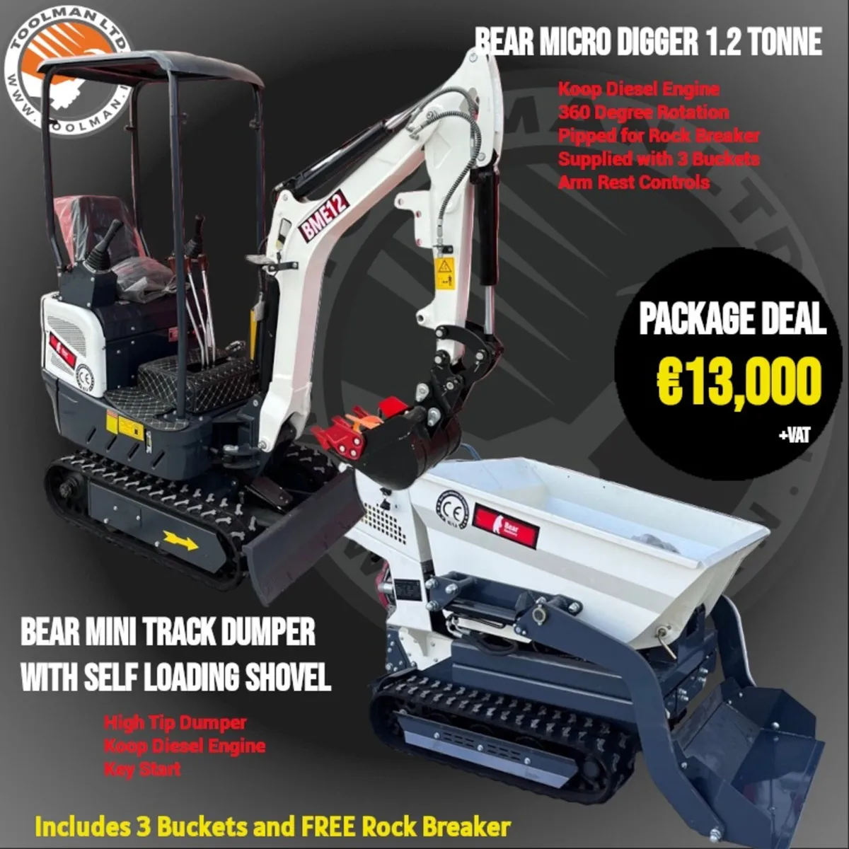 1.2 Tonne Digger & Dumper Deal - Image 2