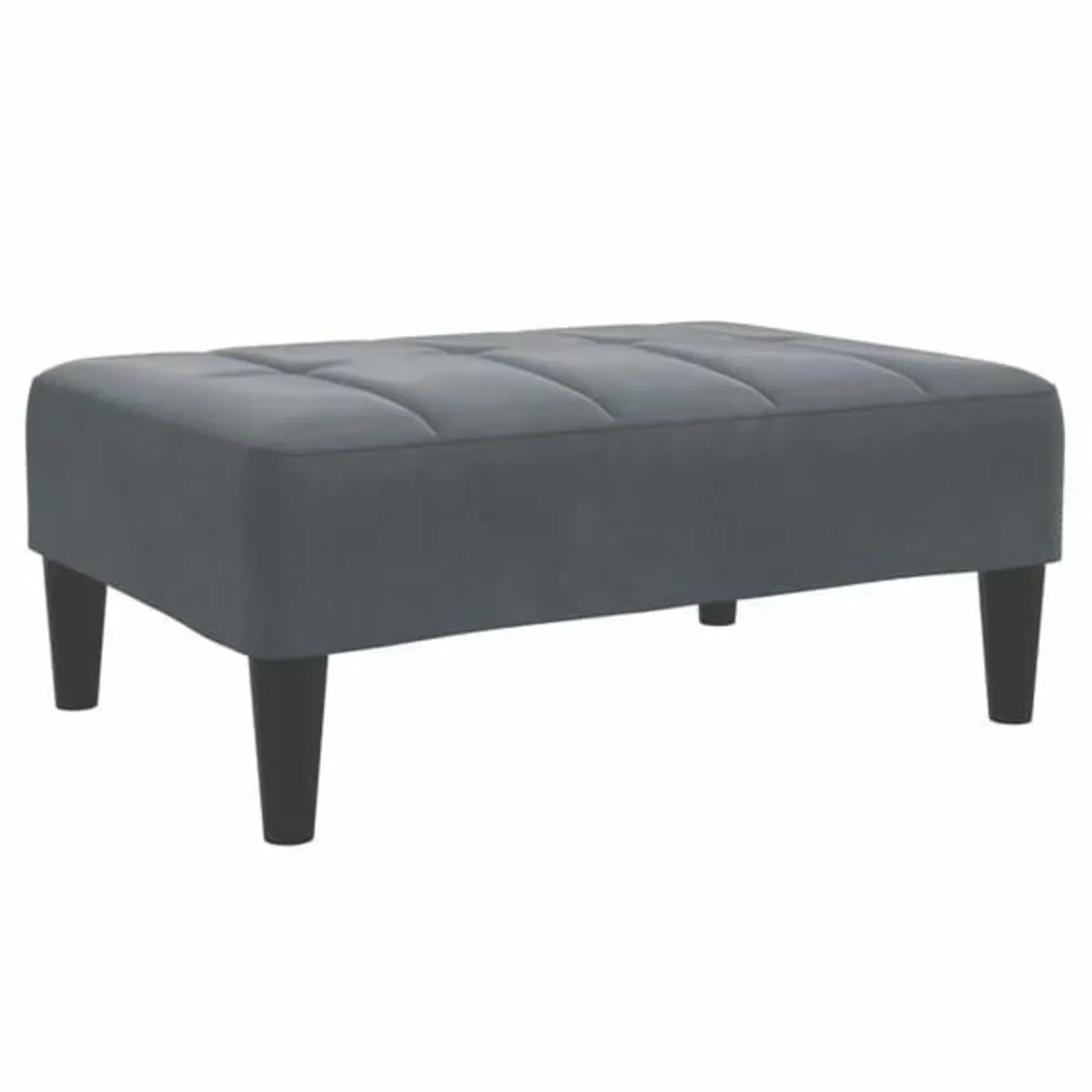 Footstool Dark Grey 77x55x31 cm Velvet - Image 1