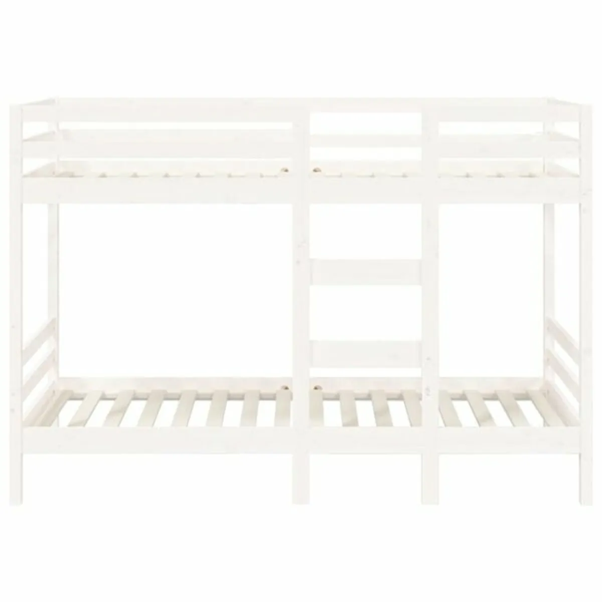 Bunk Bed without Mattress White 75x190 cm Small Si - Image 4