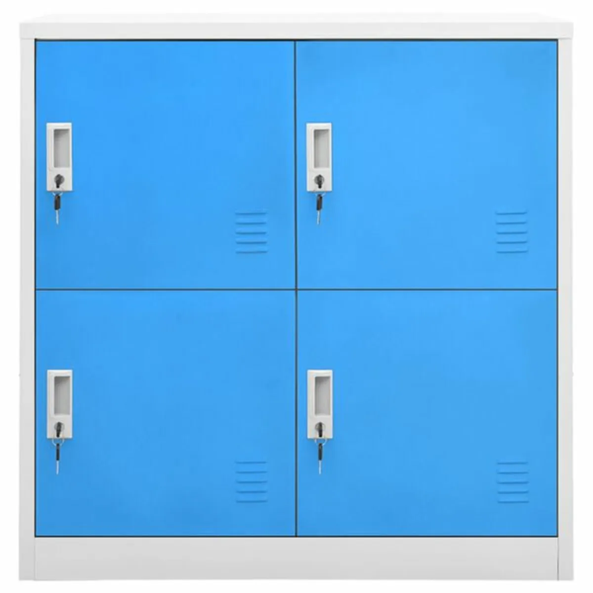 Locker Cabinet Light Grey and Blue 90x45x92.5 cm S - Image 2