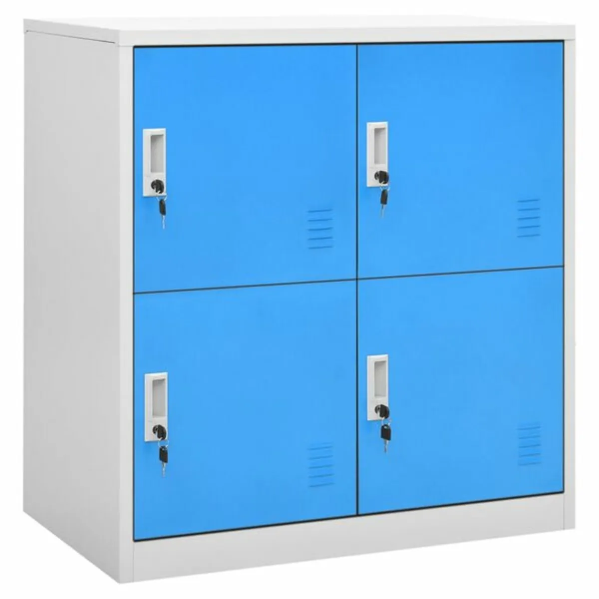 Locker Cabinet Light Grey and Blue 90x45x92.5 cm S - Image 1