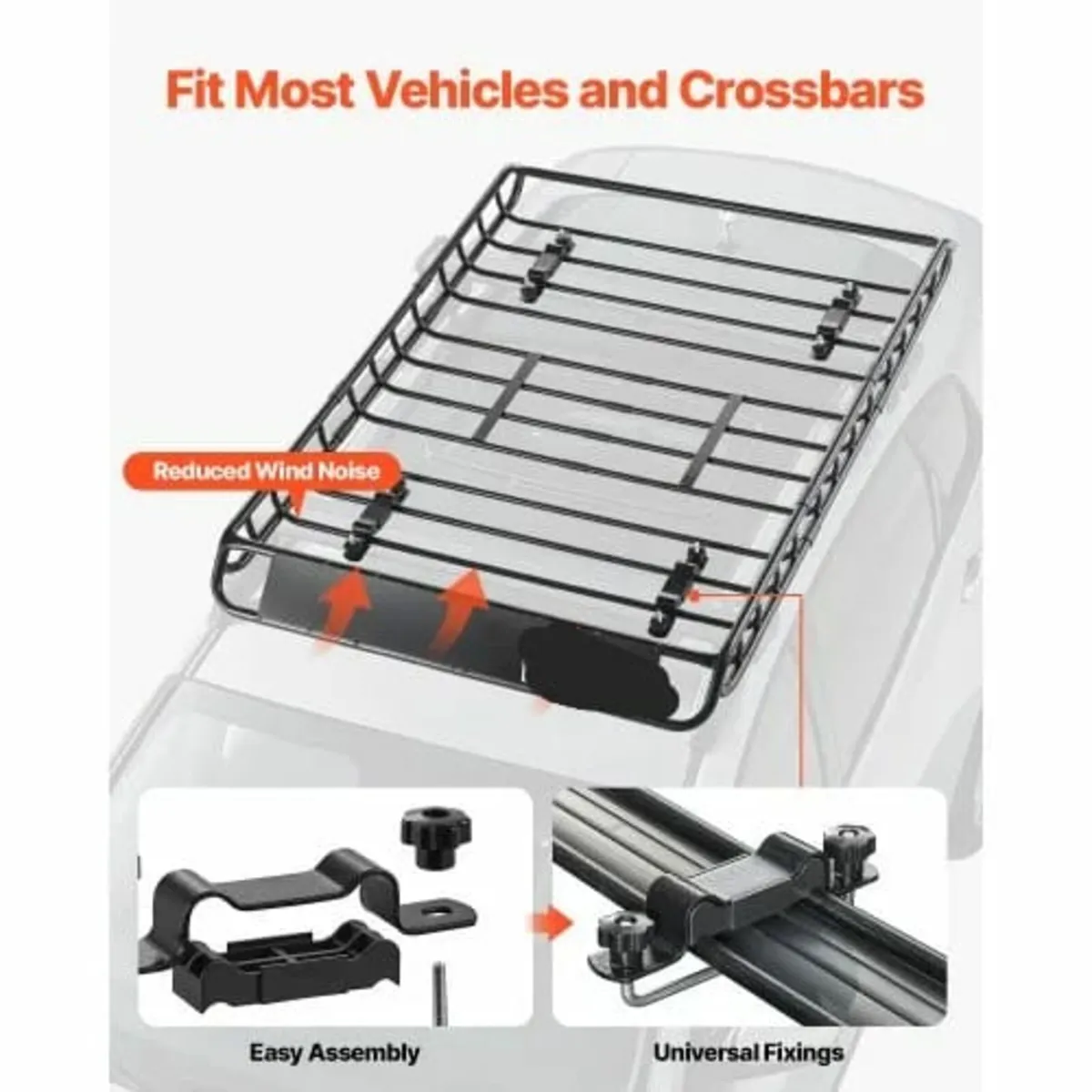 Roof Rack Basket, 51 x 36 x 4.1 in, Universal Roof - Image 3