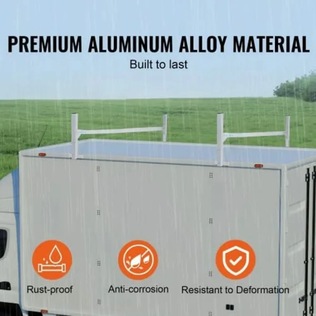 2 Bars Aluminum Alloy Roof Ladder Racks, 181 kg Ca - Image 4