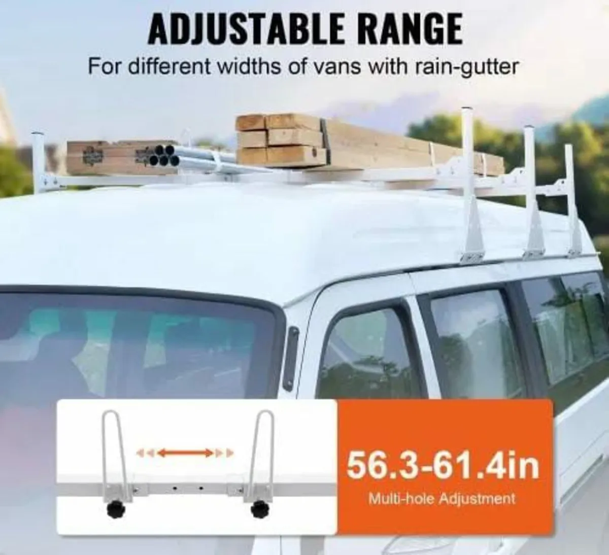 Ladder Rack, 3 Bar Alloy Steel Ladder Racks with L - Image 2